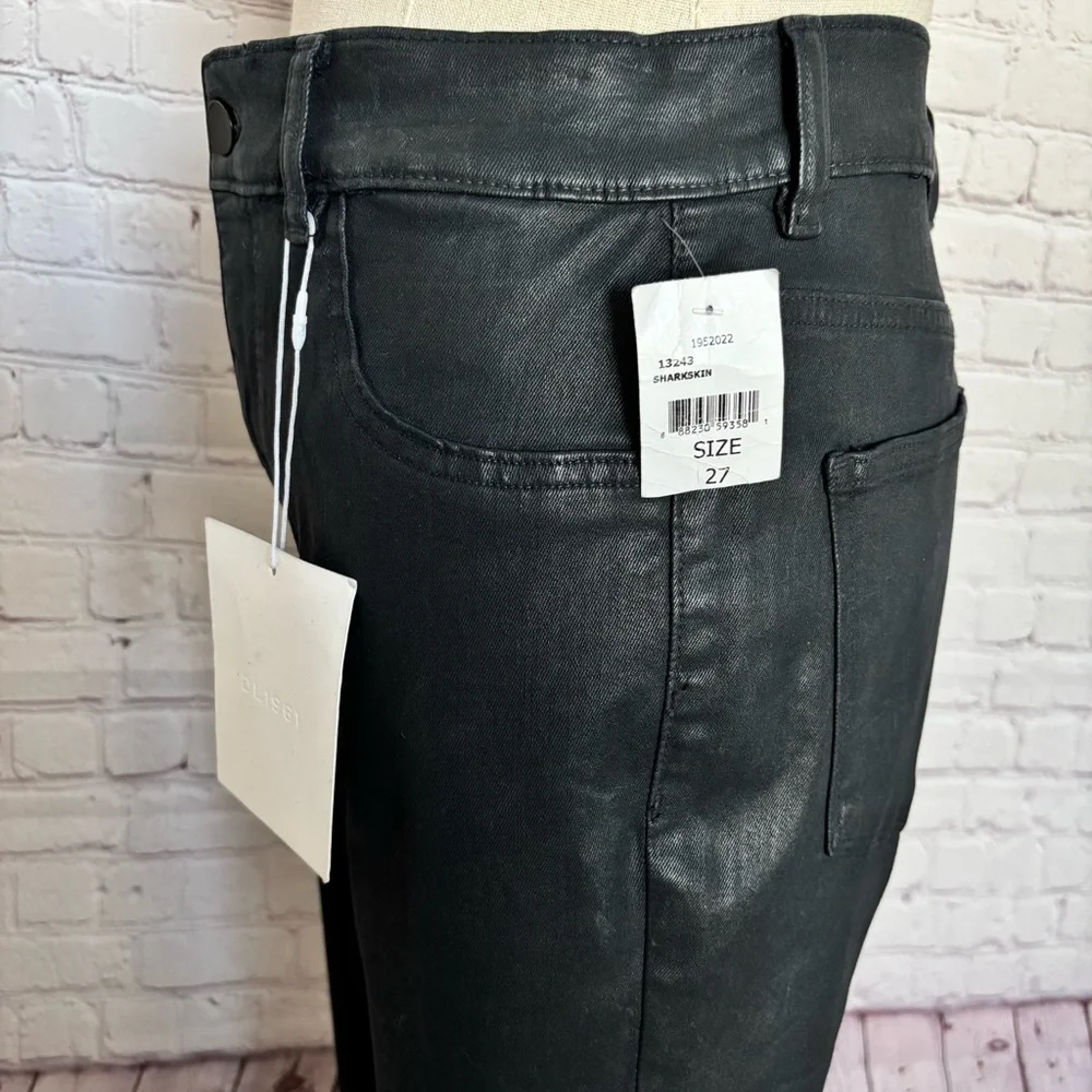 DL1961 Patti Straight High Rise Vintage Ankle Black Coated Vintage Jeans--27 - Picture 4 of 16